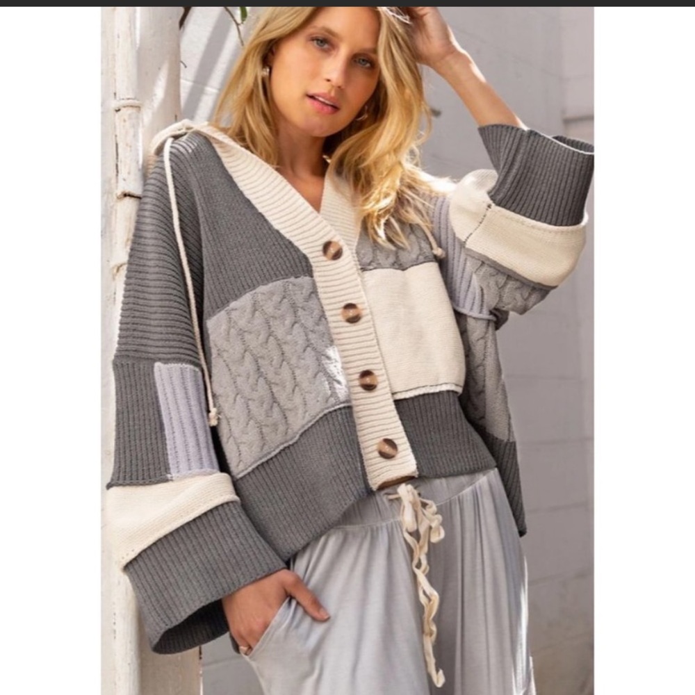 Pol colorblock cardigan